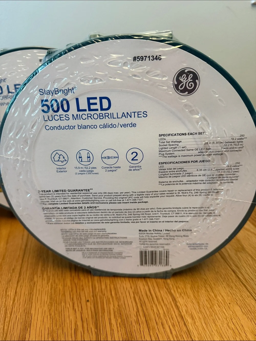 StayBright 500 Warm White LED Microbright String Lights with Green Wire